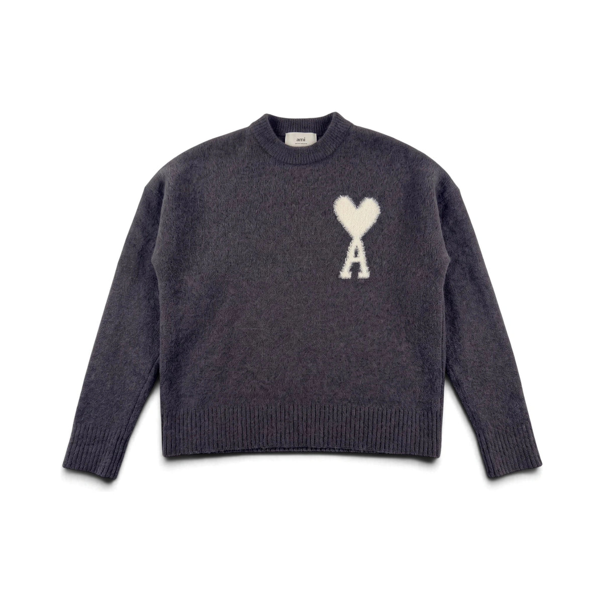 AMI Paris Pull Col Rond Alpagas