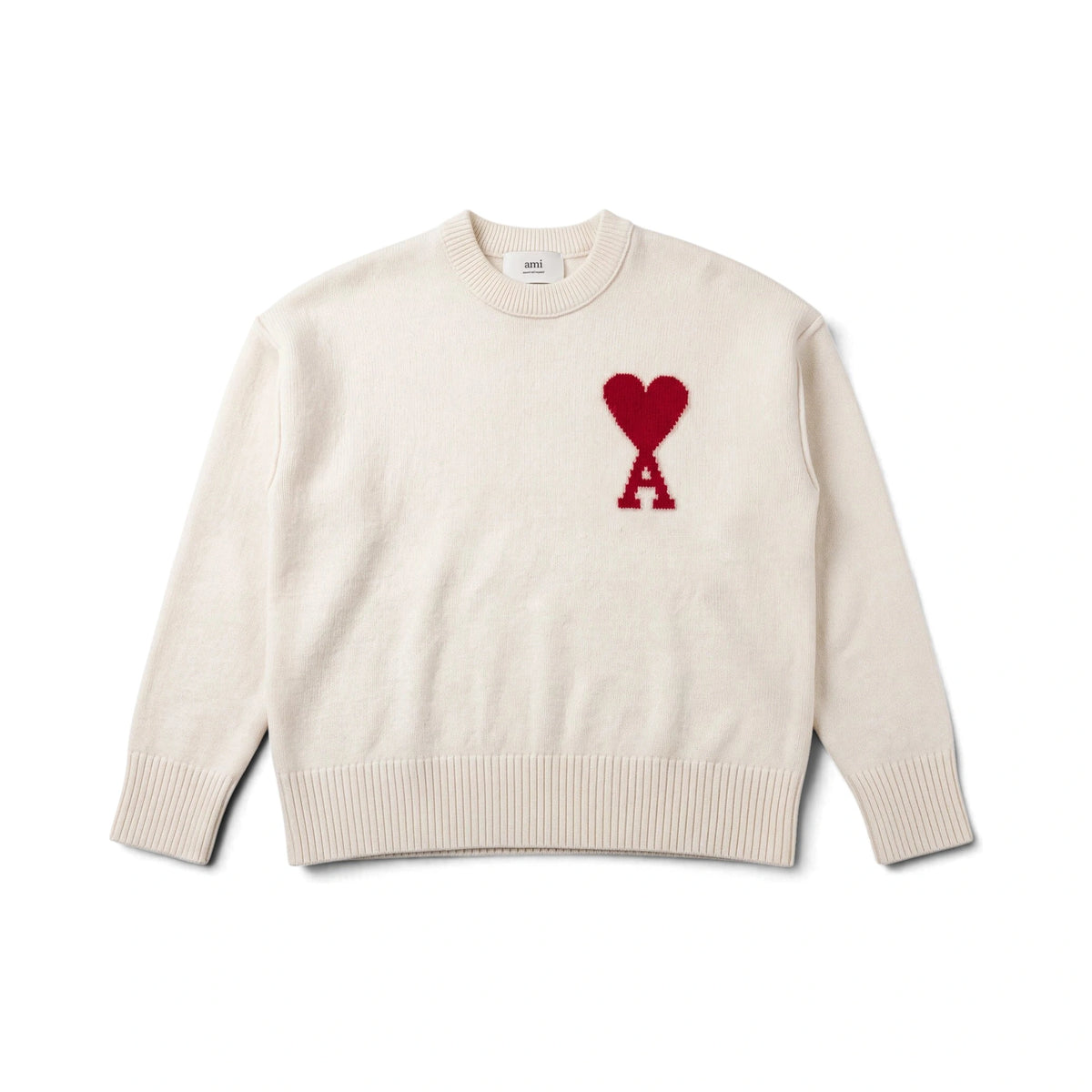 AMI Paris Pull Col Rond Laine