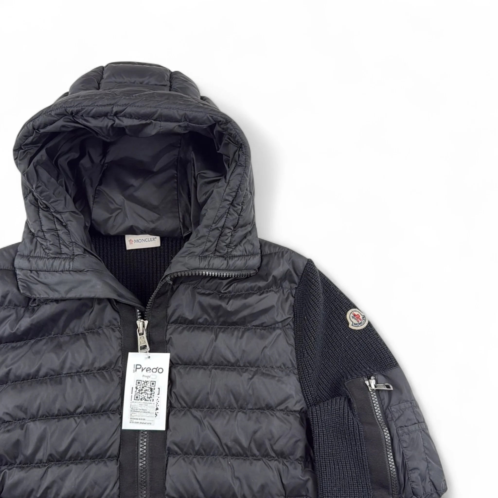 Moncler Cardigan Bi-Matière à Capuche — Taille S — Photo 2/3 #État_Occasion · Très bon
