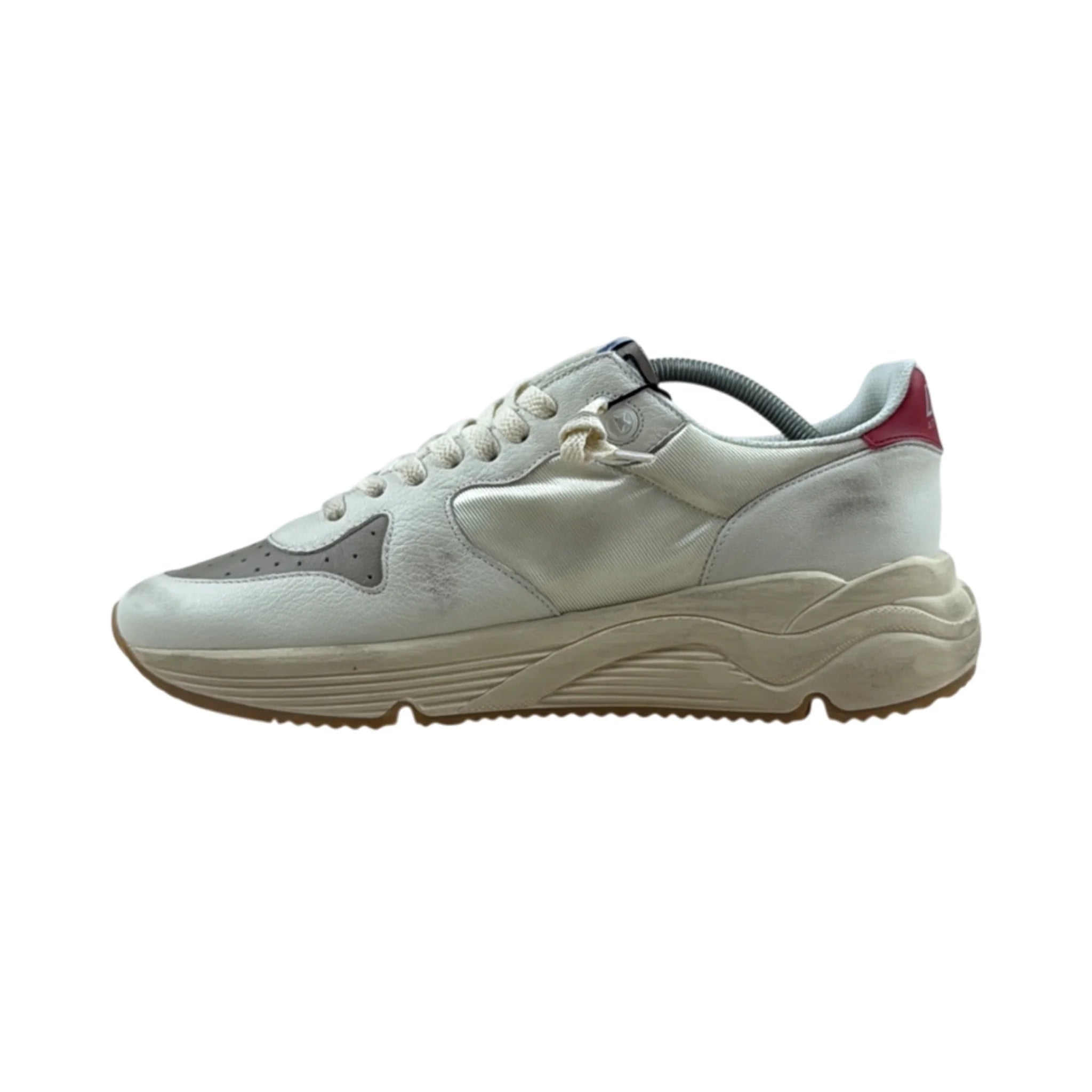 Golden Goose Running Blanc Talon Rouge