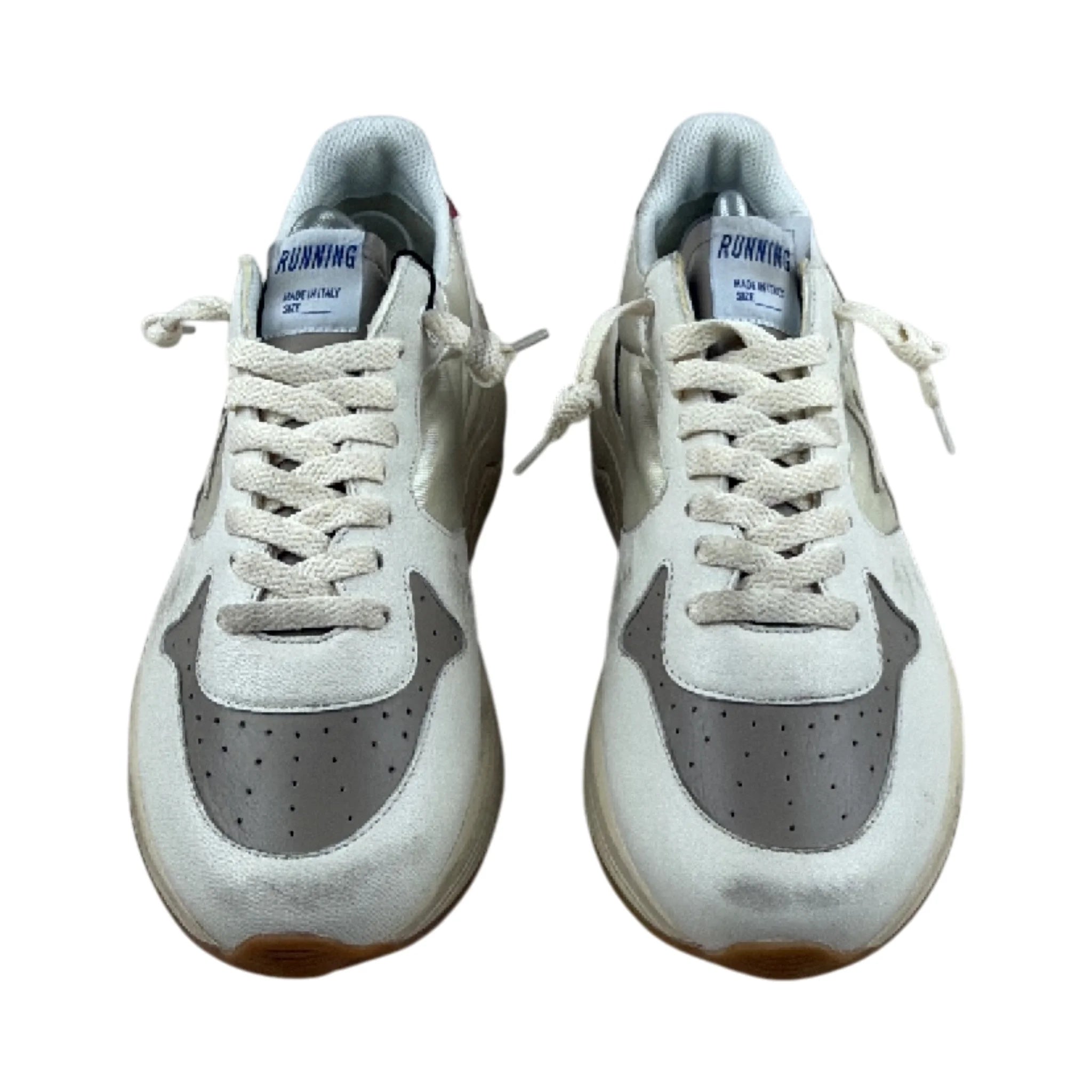 Golden Goose Running Blanc Talon Rouge