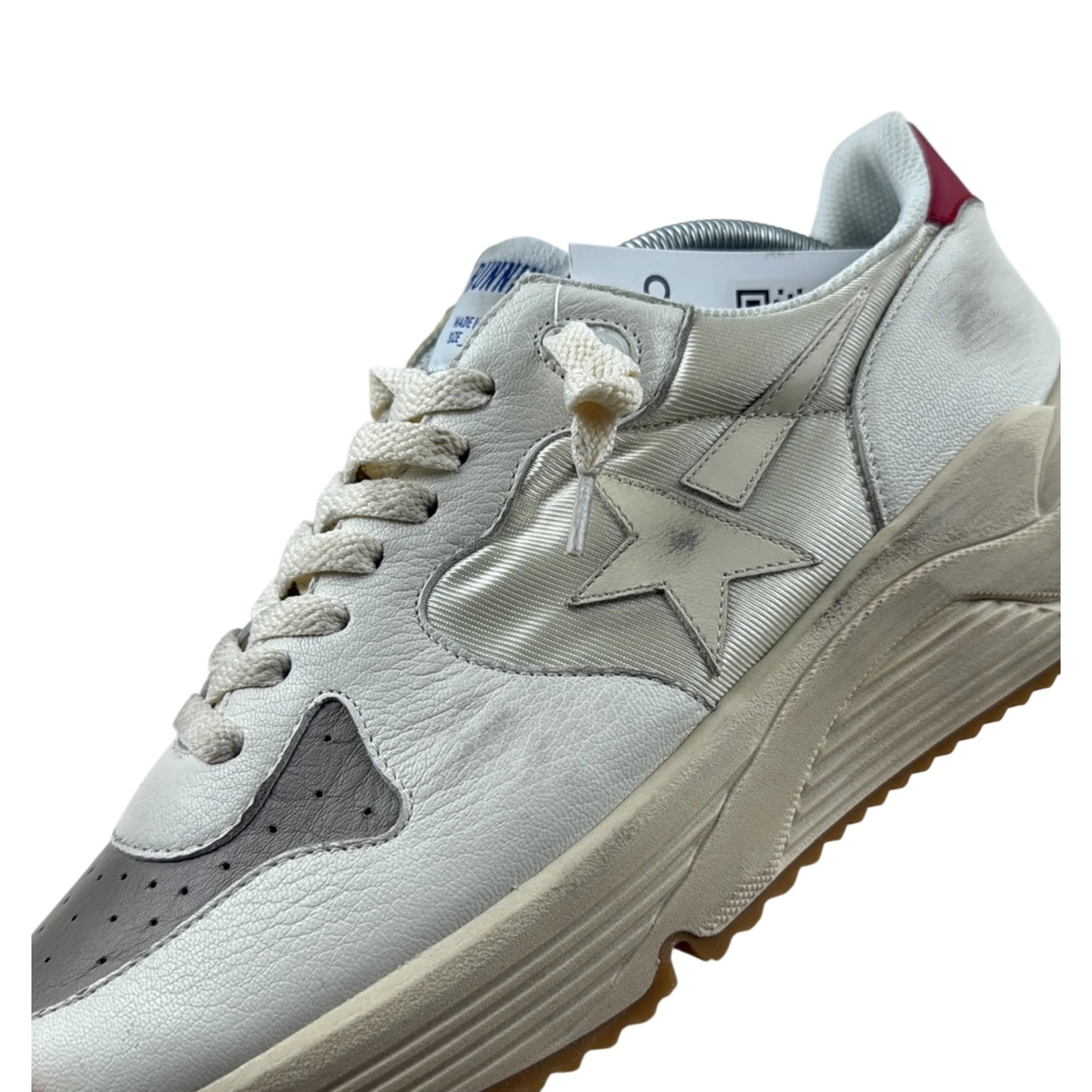 Golden Goose Running Blanc Talon Rouge