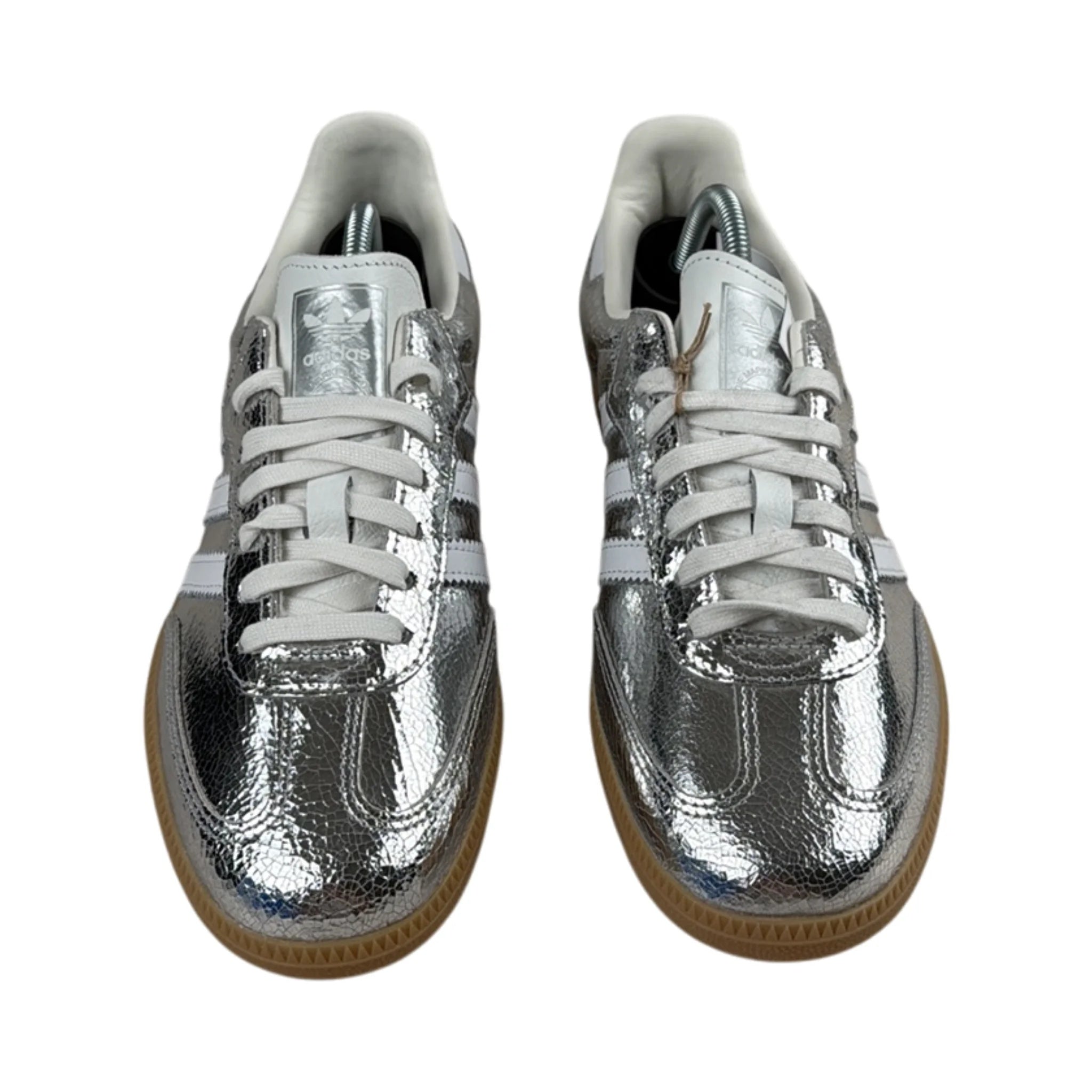 Adidas Samba OG Metallic Silver Cracked Leather