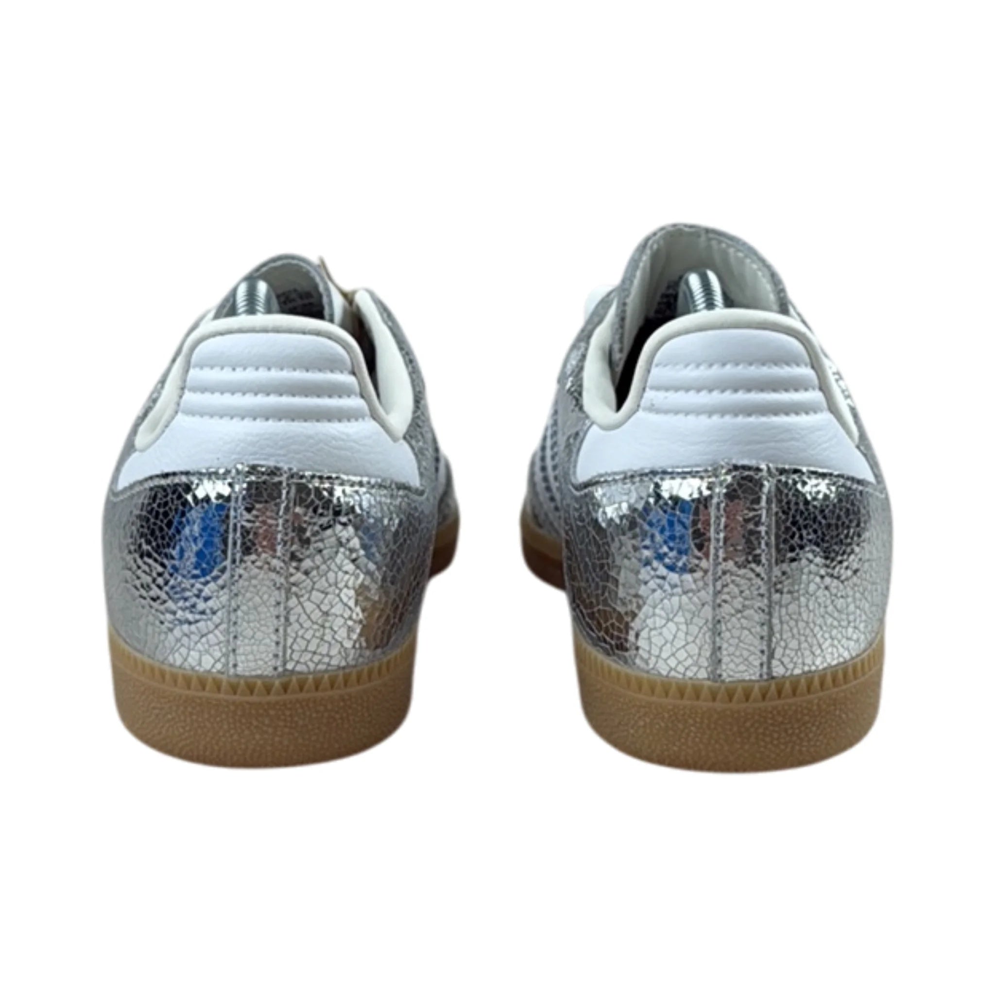 Adidas Samba OG Metallic Silver Cracked Leather