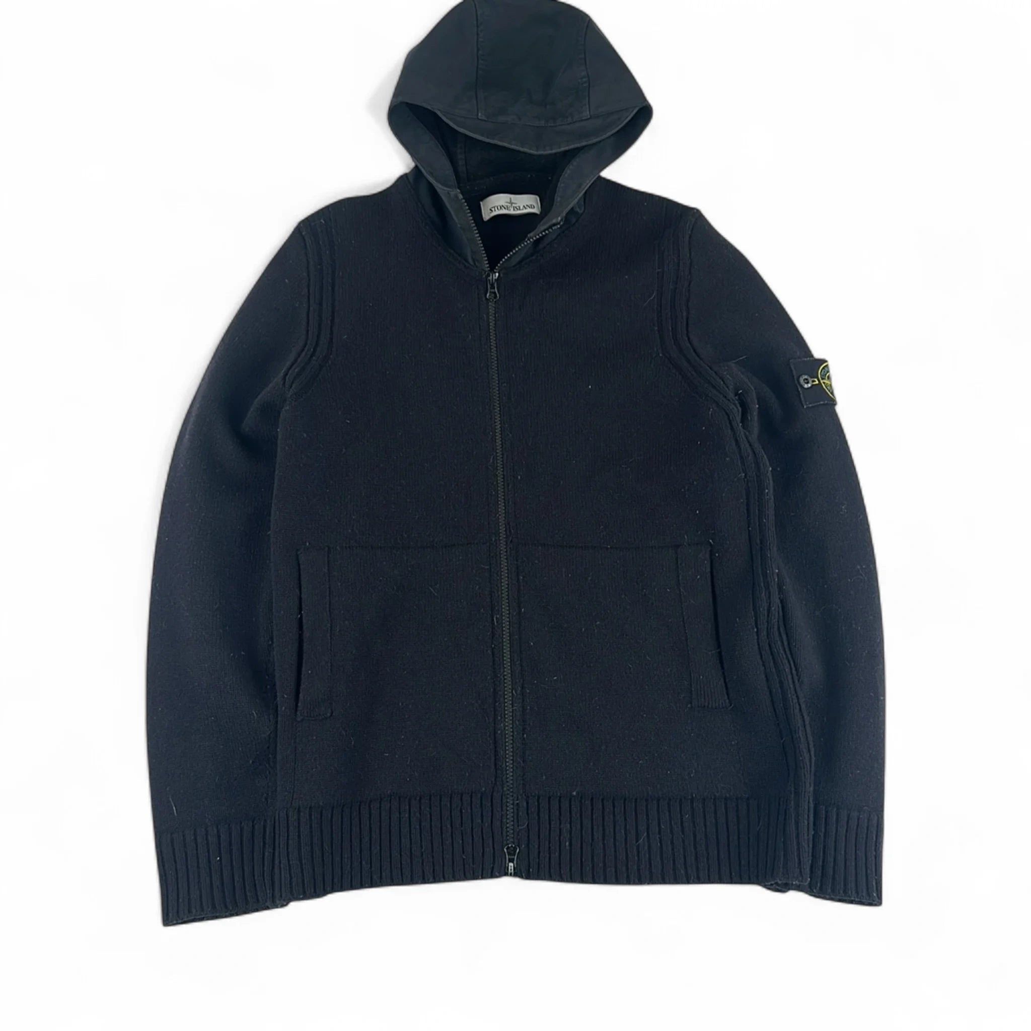 Stone Island Zip Bi-Matiere à Capuche — Taille L — Photo 1/3 #État_Très bon état