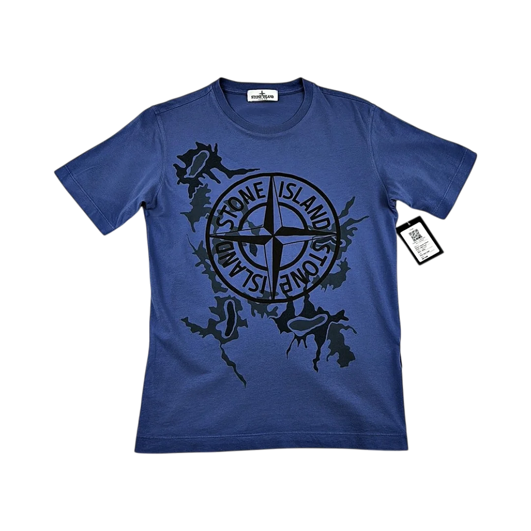 Stone Island T-Shirt Gros Logo Face — Taille XXS — Photo 1/3 #État_Très bon état