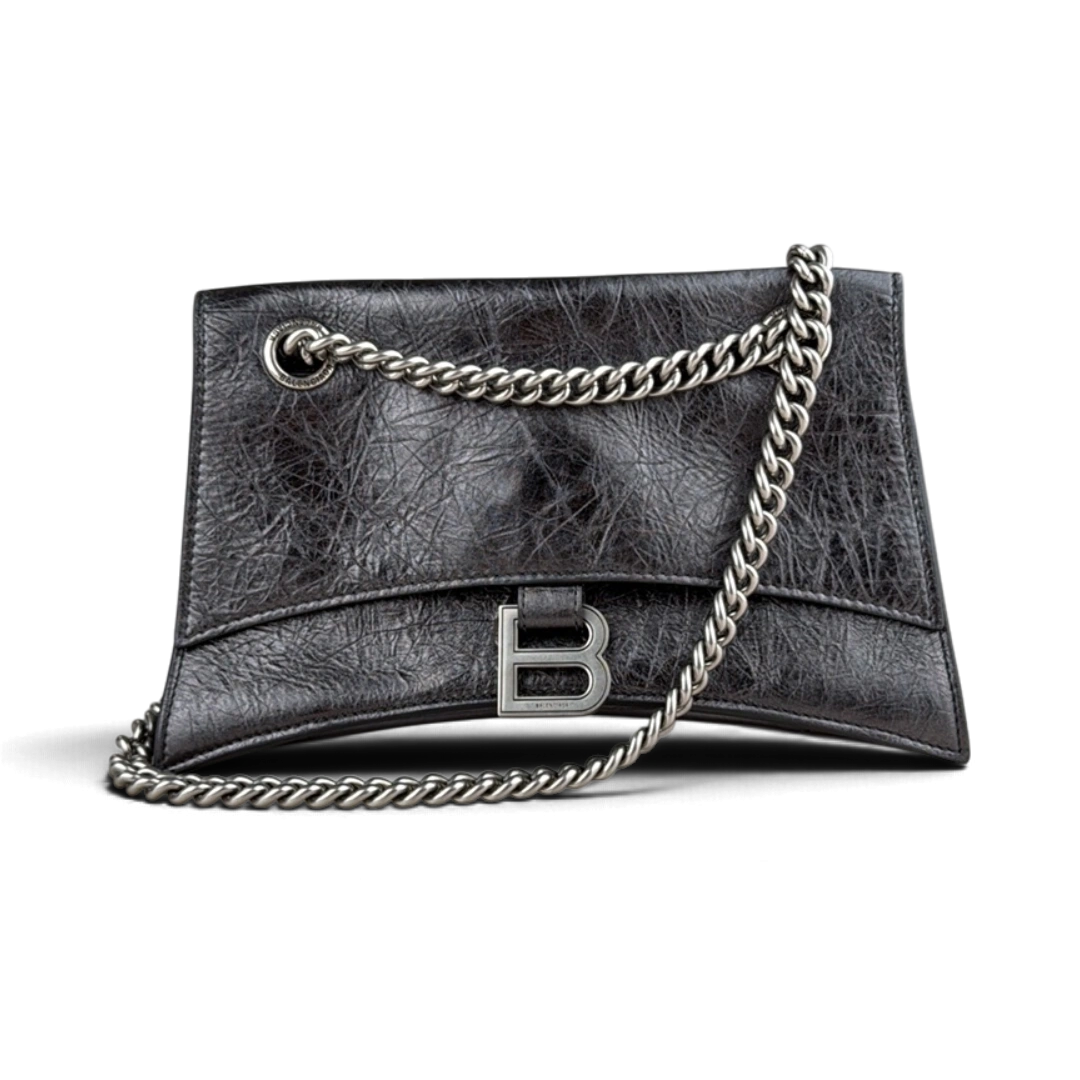 Balenciaga Crush Leather Shoulder Bag