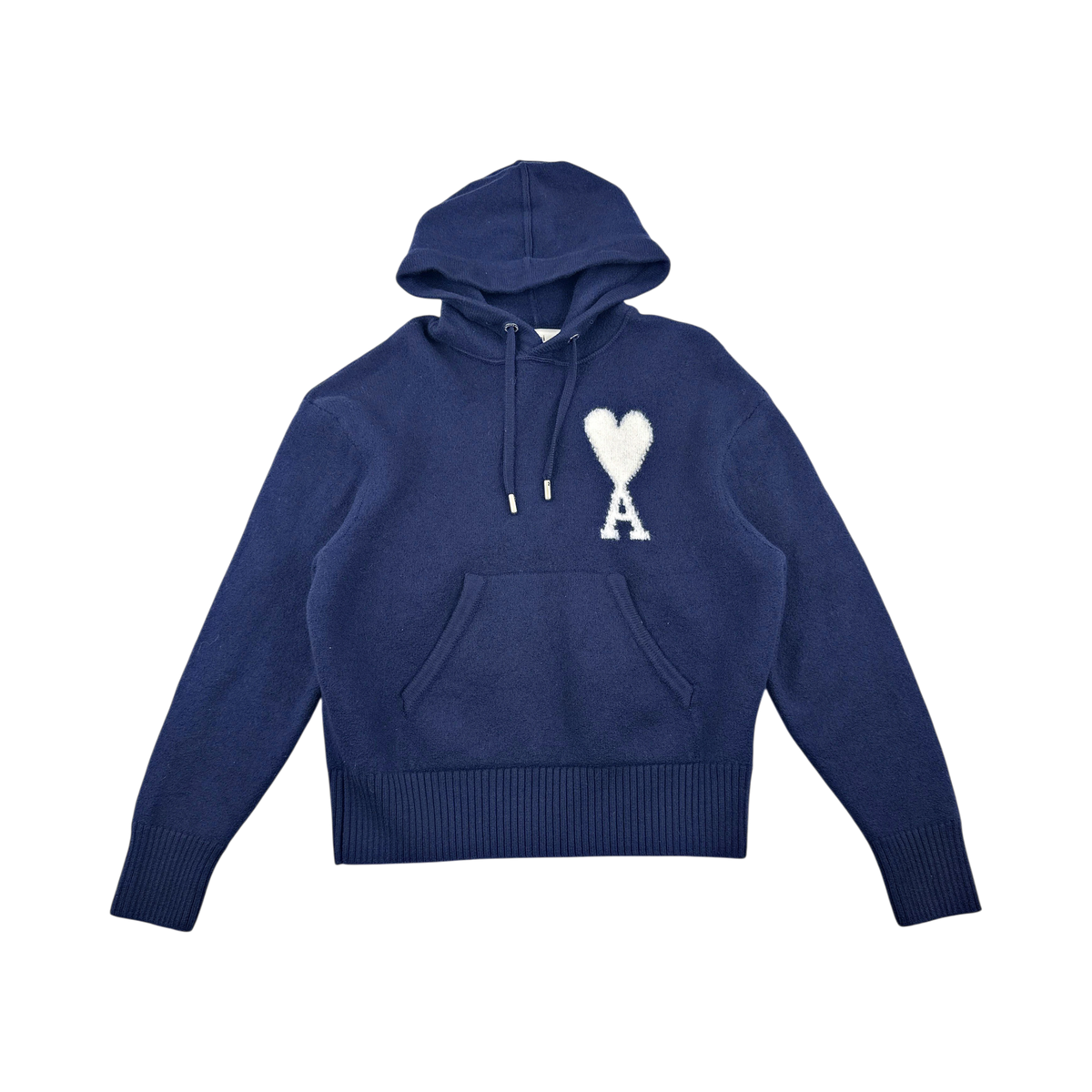 AMI Paris Sweat à Capuche Laine Coeur Blanc — Taille M — Photo 1/3 #État_Très bon état