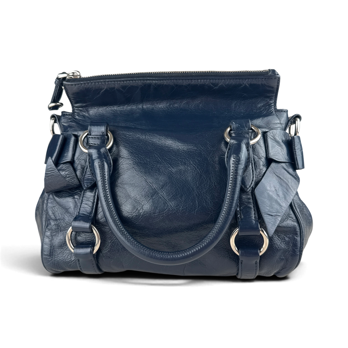 Miu Miu Sac Bleu Leather — Taille UNIQUE — Photo 4/7 #État_Très bon état
