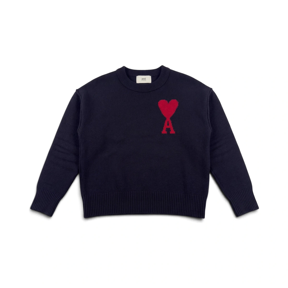 AMI Paris Pull Col Rond Laine