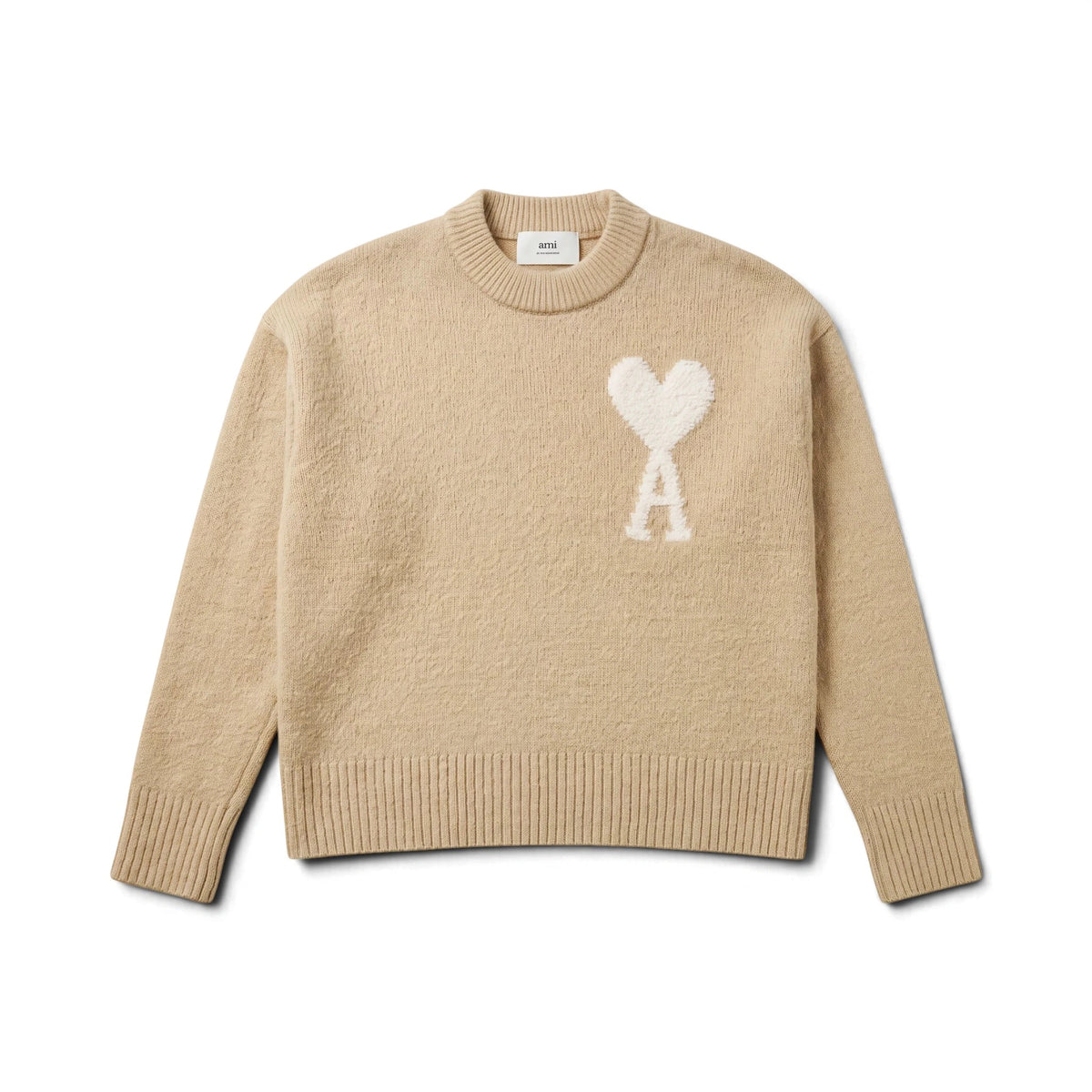 AMI Paris Pull Col Rond Laine