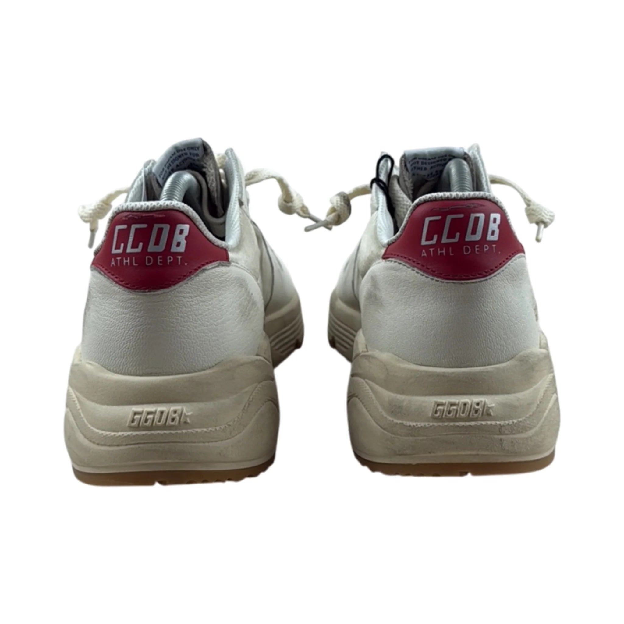 Golden Goose Running Blanc Talon Rouge