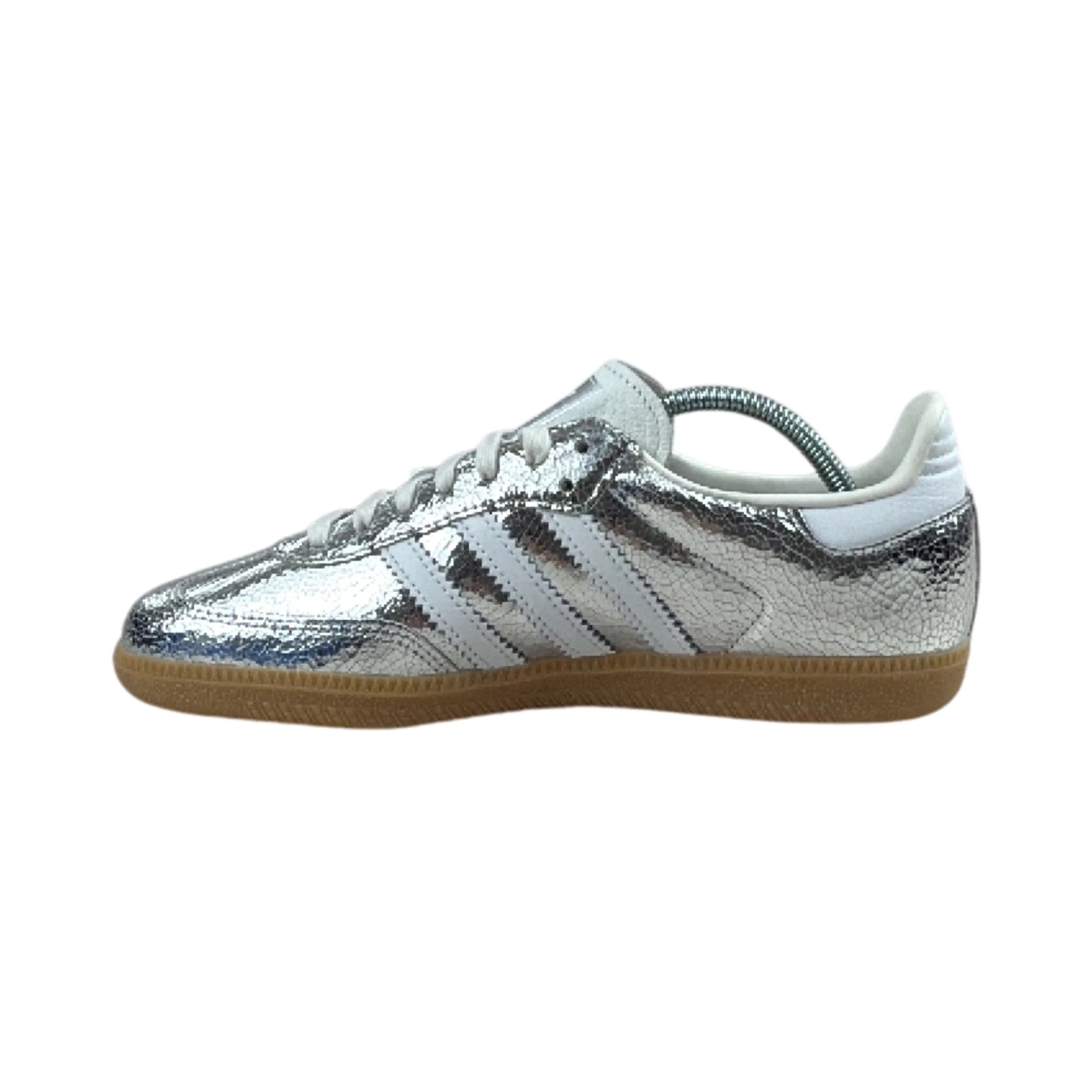Adidas Samba OG Metallic Silver Cracked Leather