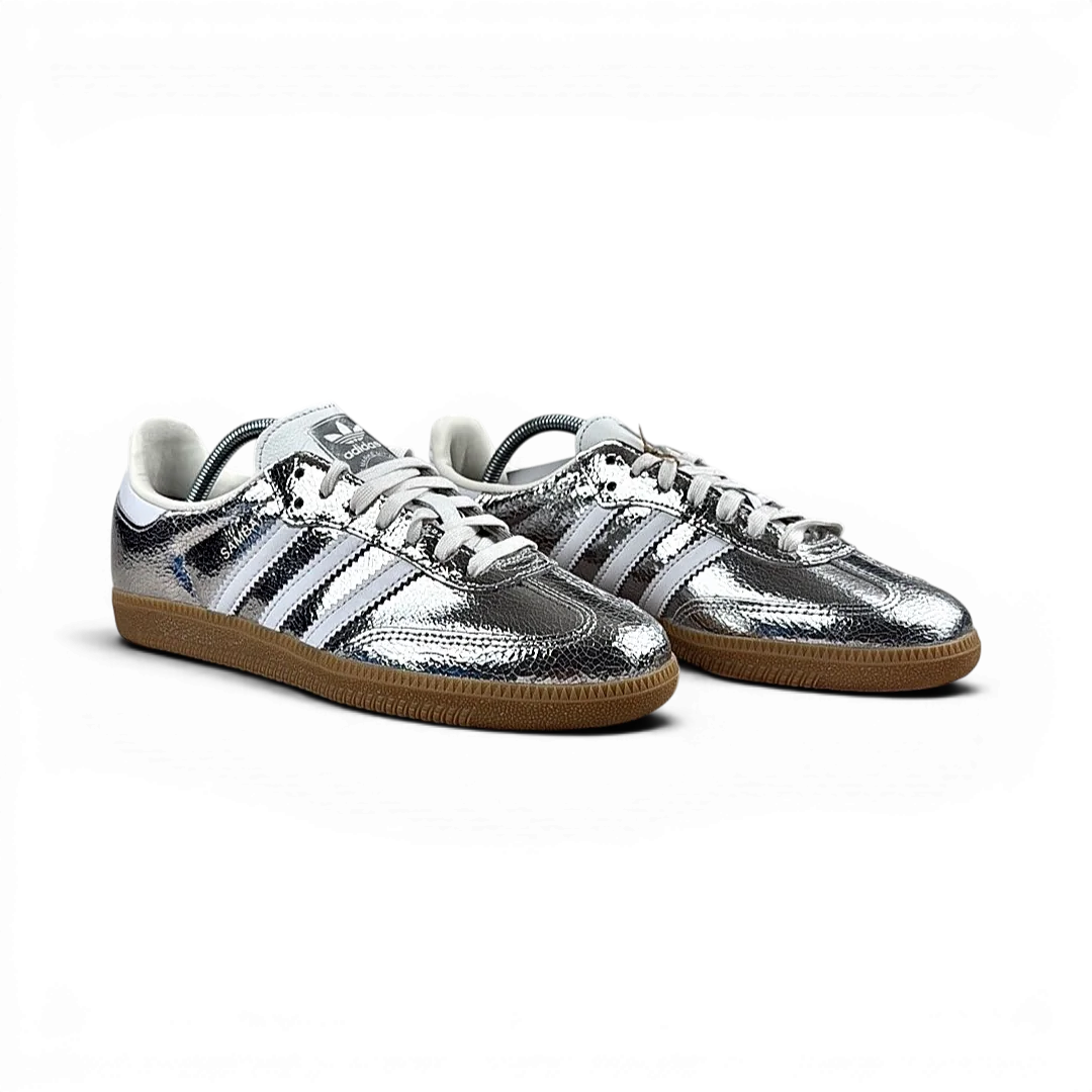 Adidas Samba OG Metallic Silver Cracked Leather