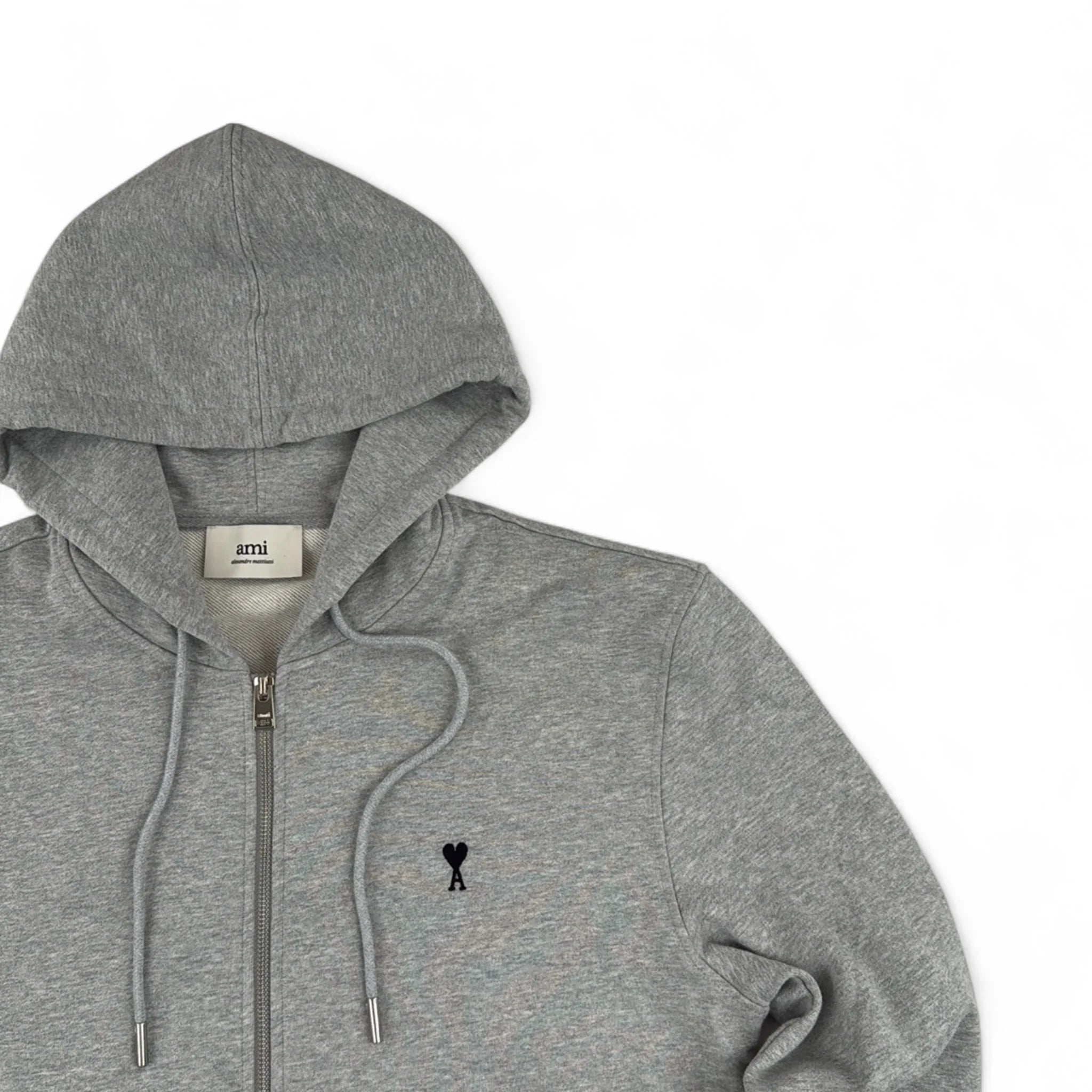 Ami Paris Zip Capuche Grise — Taille L — Photo 2/3 #État_Occasion · Bon avec défauts mineurs