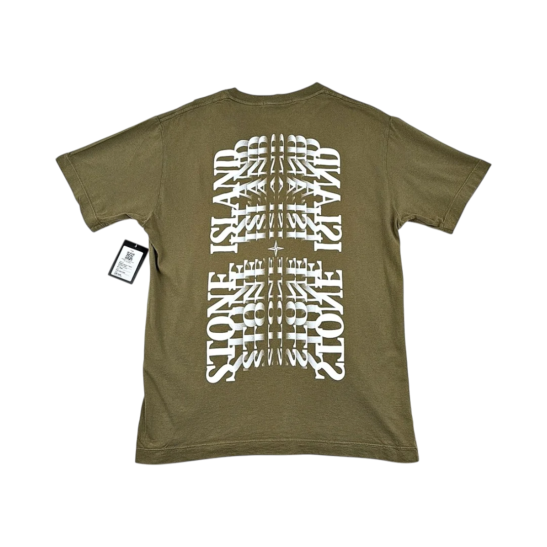 Stone Island T Shirt Écriture Dos — Taille M — Photo 3/3 #État_Très bon état