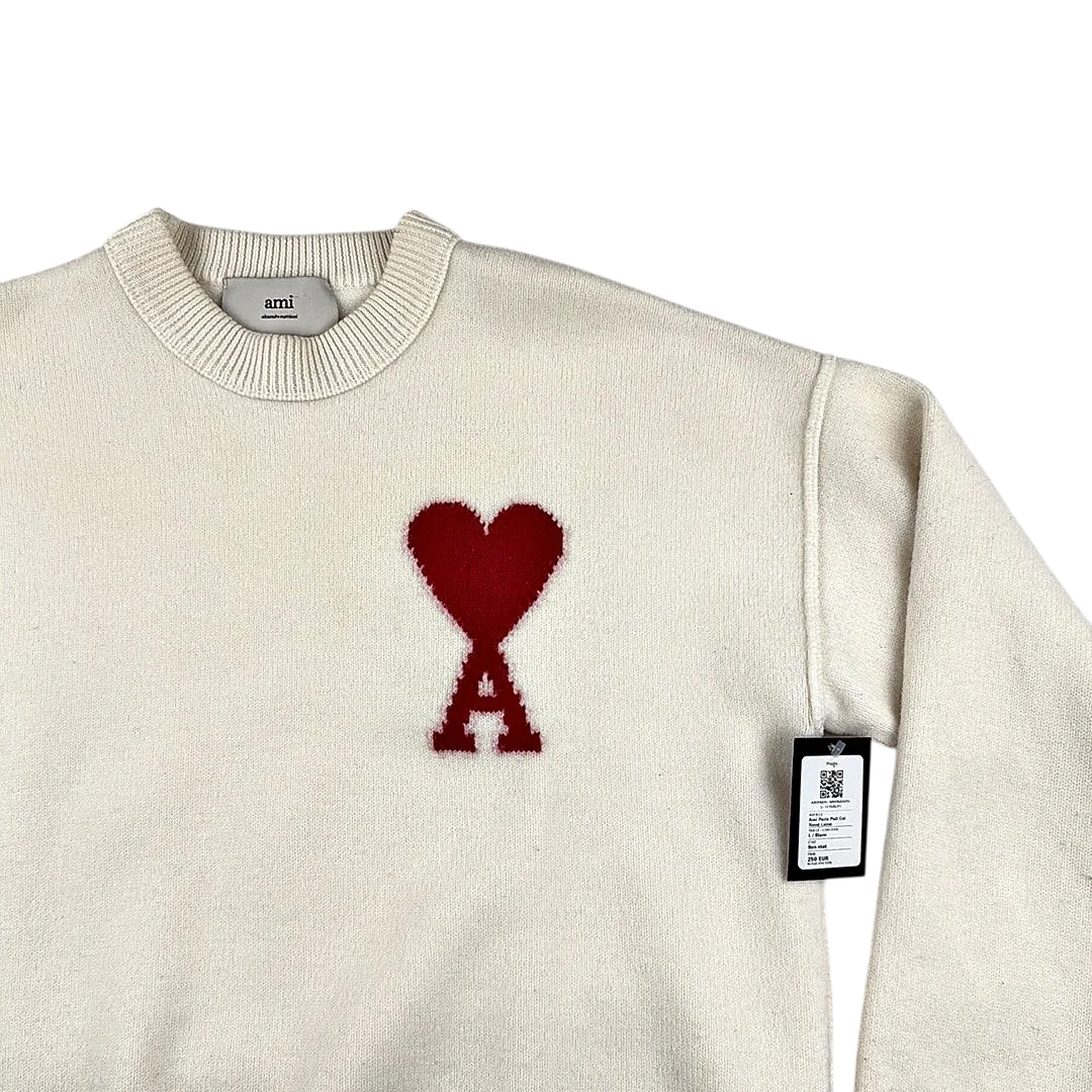 Ami Paris Pull Col Rond Laine — Taille L — Photo 2/3 #État_Bon état · Pièce 2