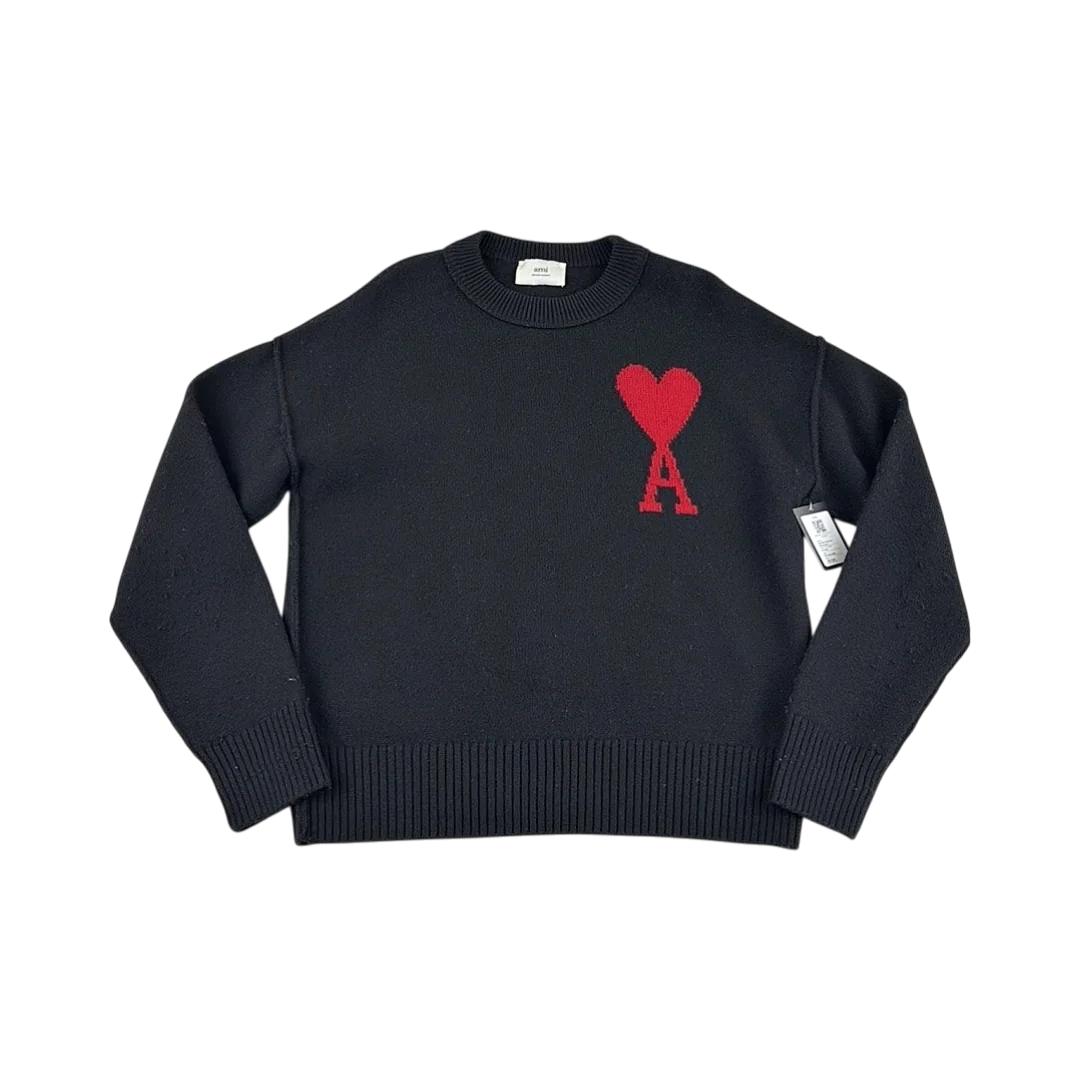 Ami Paris Pull Col Rond Laine — Taille M — Photo 1/3 #État_Très bon état