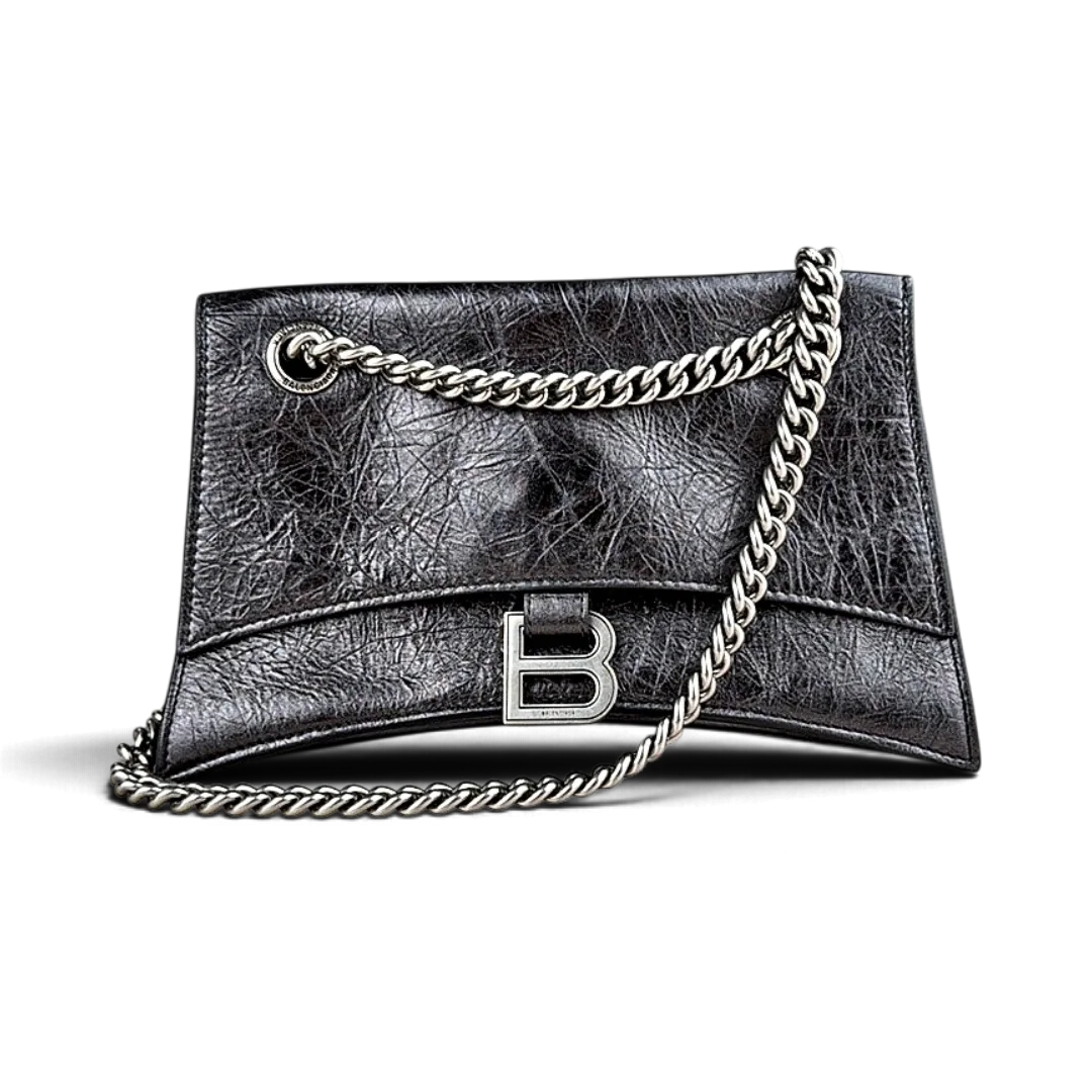 Balenciaga Crush Leather Shoulder Bag