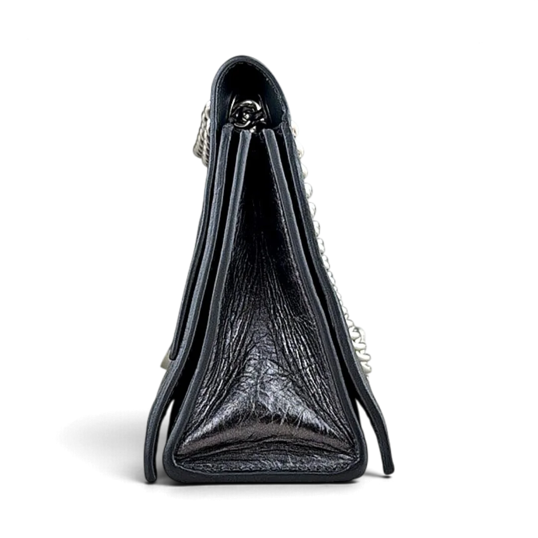 Balenciaga Crush Leather Shoulder Bag