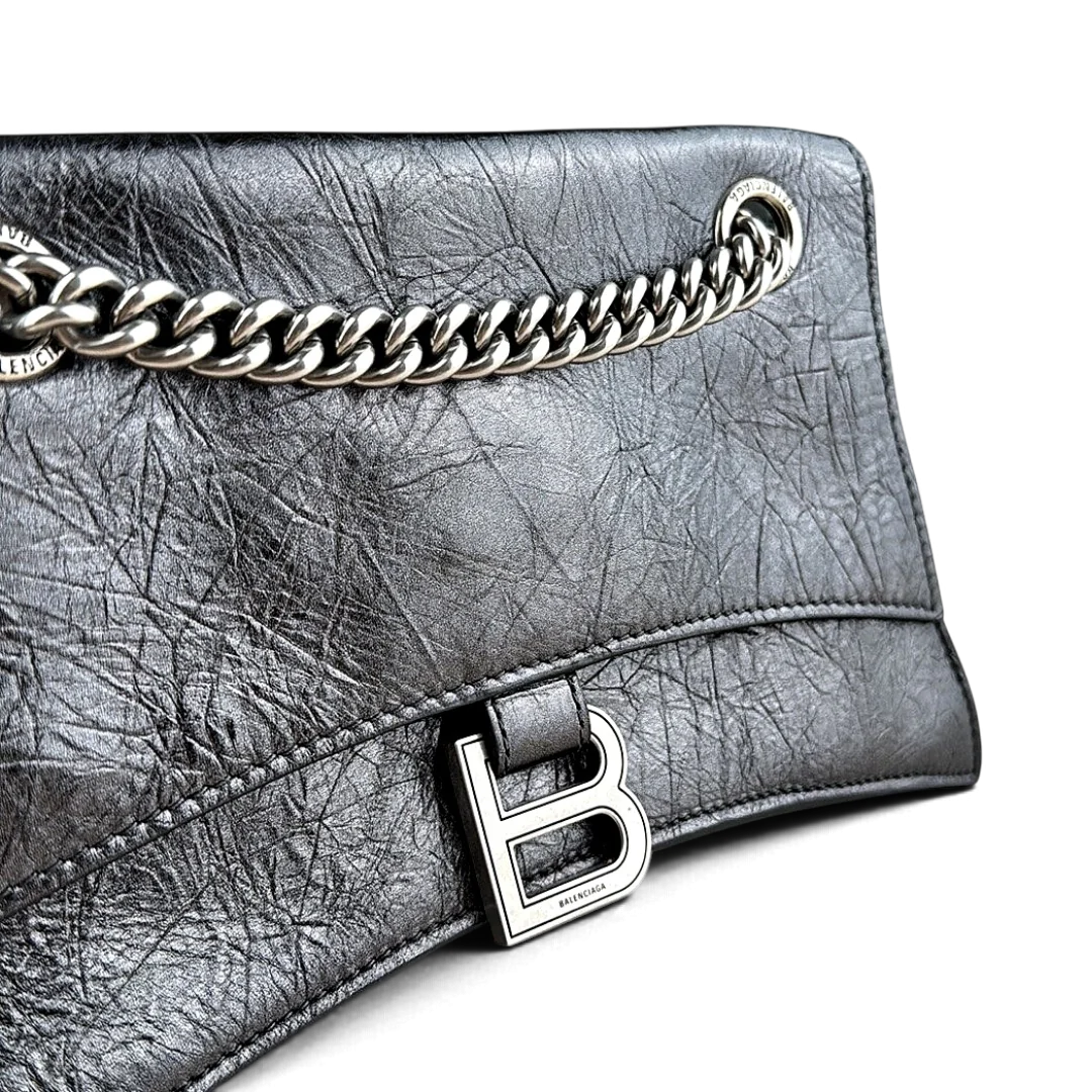 Balenciaga Crush Leather Shoulder Bag