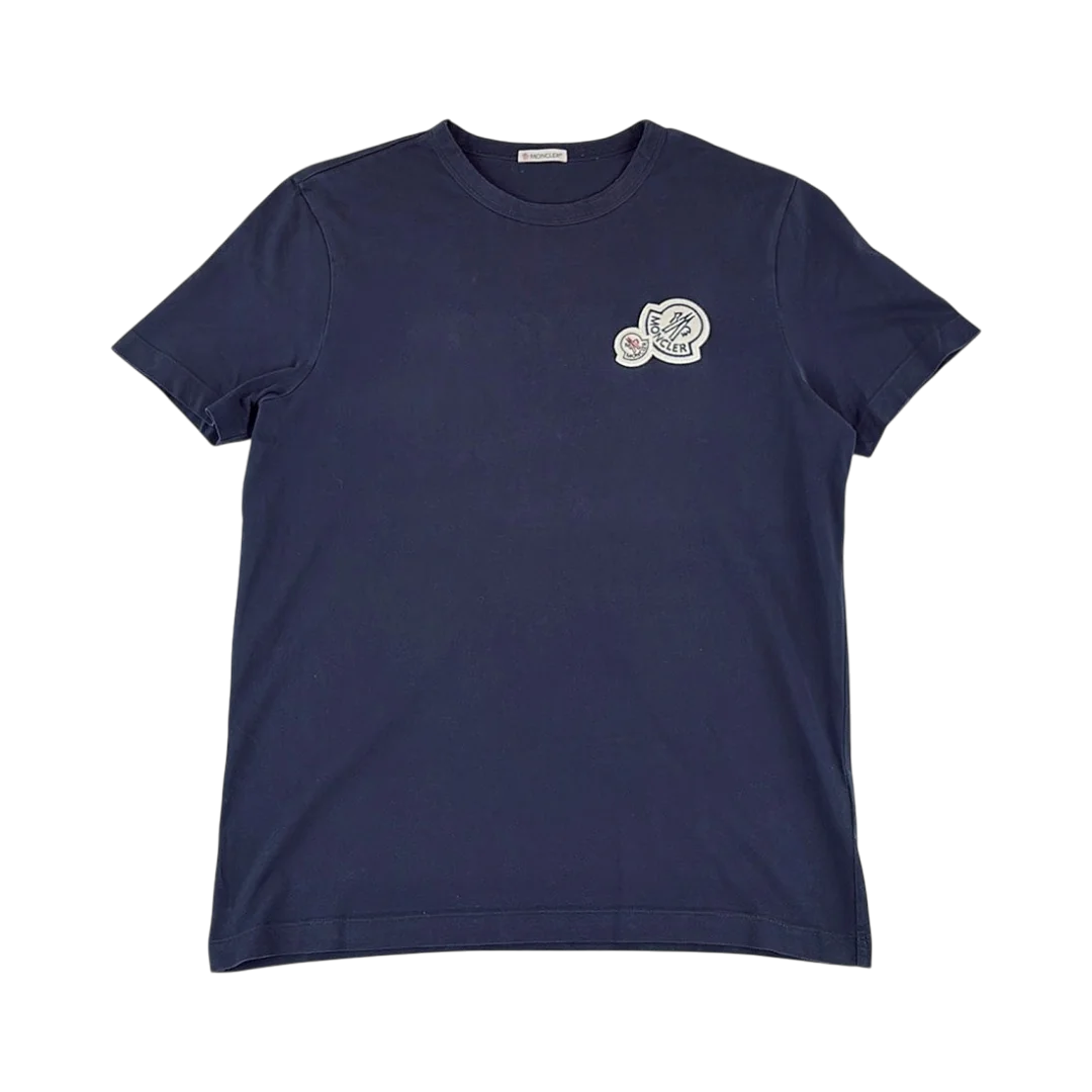 Moncler T-Shirt Double Logo — Taille S — Photo 1/3 #État_Très bon état