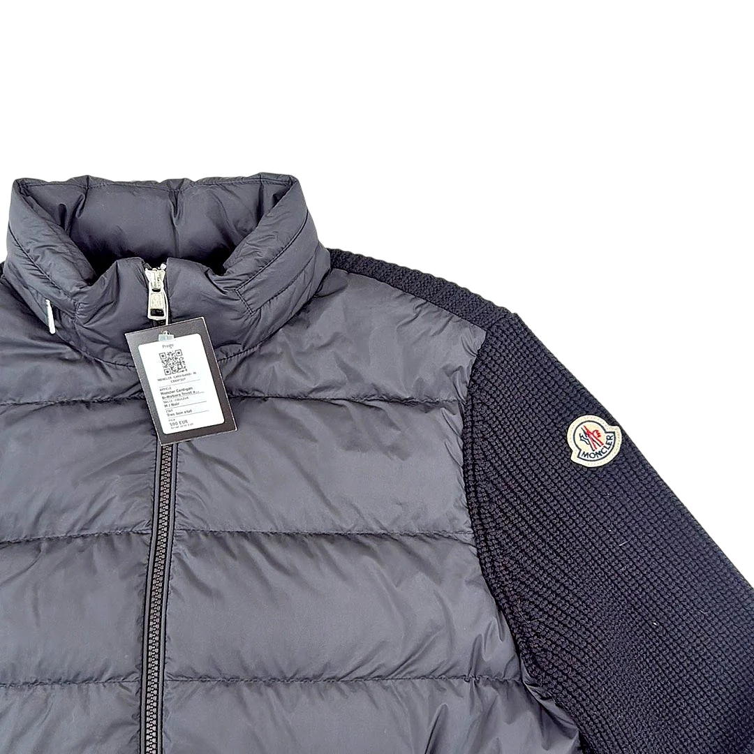 Moncler Cardigan Bi-Matière Tricot à Capuche — Taille M — Photo 2/3 #État_Très bon état