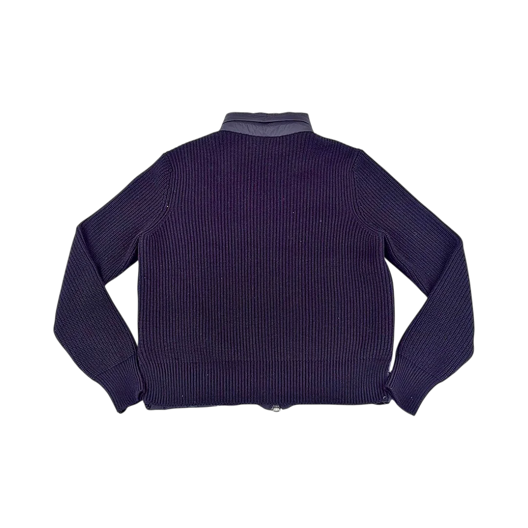 Moncler Cardigan Bi-Matière Tricot à Capuche — Taille M — Photo 3/3 #État_Très bon état