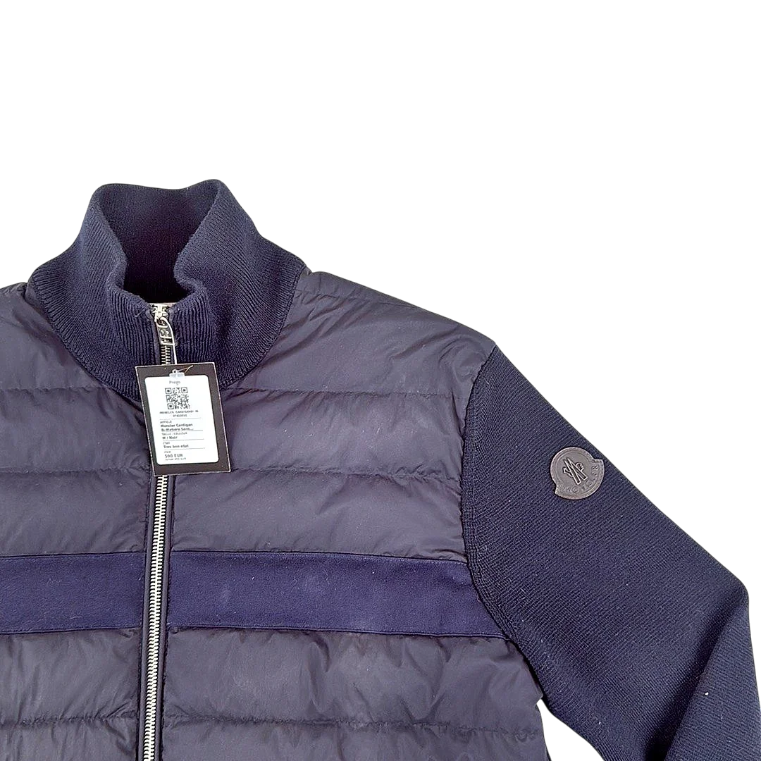 Moncler Cardigan Bi-Matière Sans Capuche — Taille M — Photo 2/3 #État_Très bon état