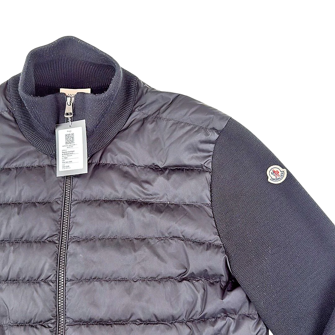 Moncler Cardigan Bi-Matière Sans Capuche — Taille L — Photo 2/3 #État_Très bon état