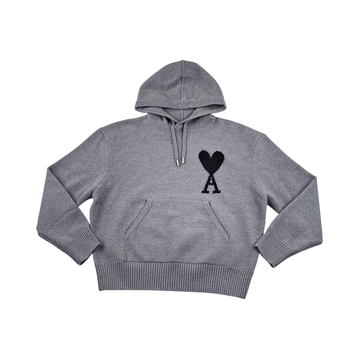 AMI Paris Sweat à Capuche Laine Coeur Noir — Taille M — Photo 1/3 #État_Très bon état