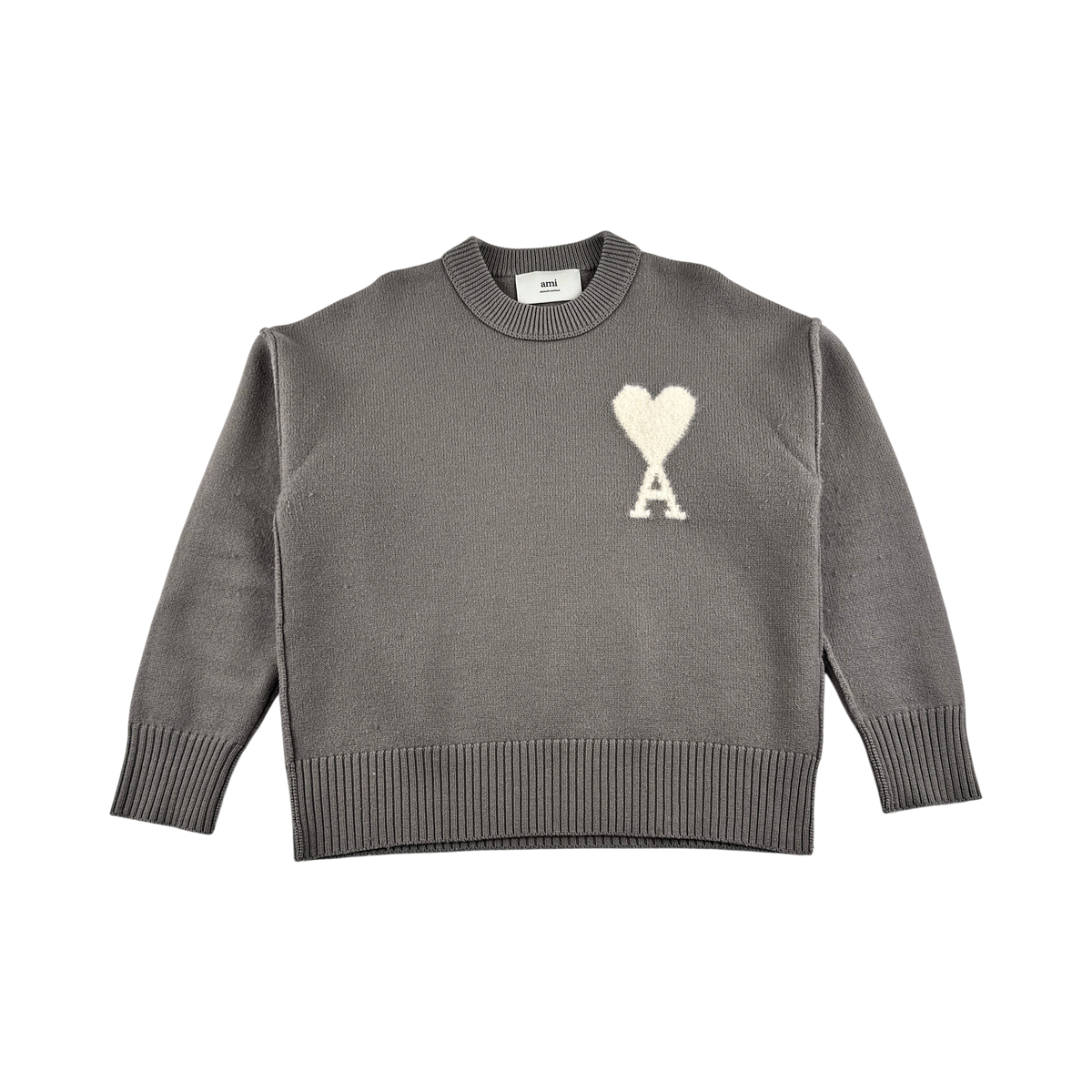 AMI Paris Pull Col Rond Laine — Taille S — Photo 1/3 #État_Très bon état