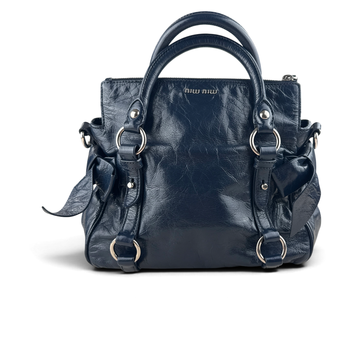 Miu Miu Sac Bleu Leather — Taille UNIQUE — Photo 1/7 #État_Très bon état